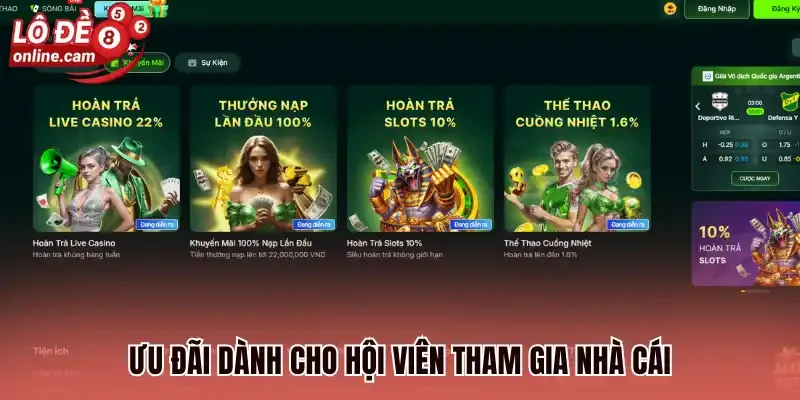 Ưu đãi dành cho hội viên tham gia nhà cái